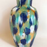 Glazed terracotta floor vase