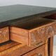 Antique walnut burl commode with marble top, Italy, 20th century.