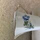 Coffee service in white porcelain pattern pink blue art deco