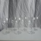 Set of 6 vintage ball-shaped stemmed glasses