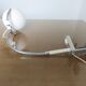 Lampe eye ball agrafée sur un flexible chromé années 70