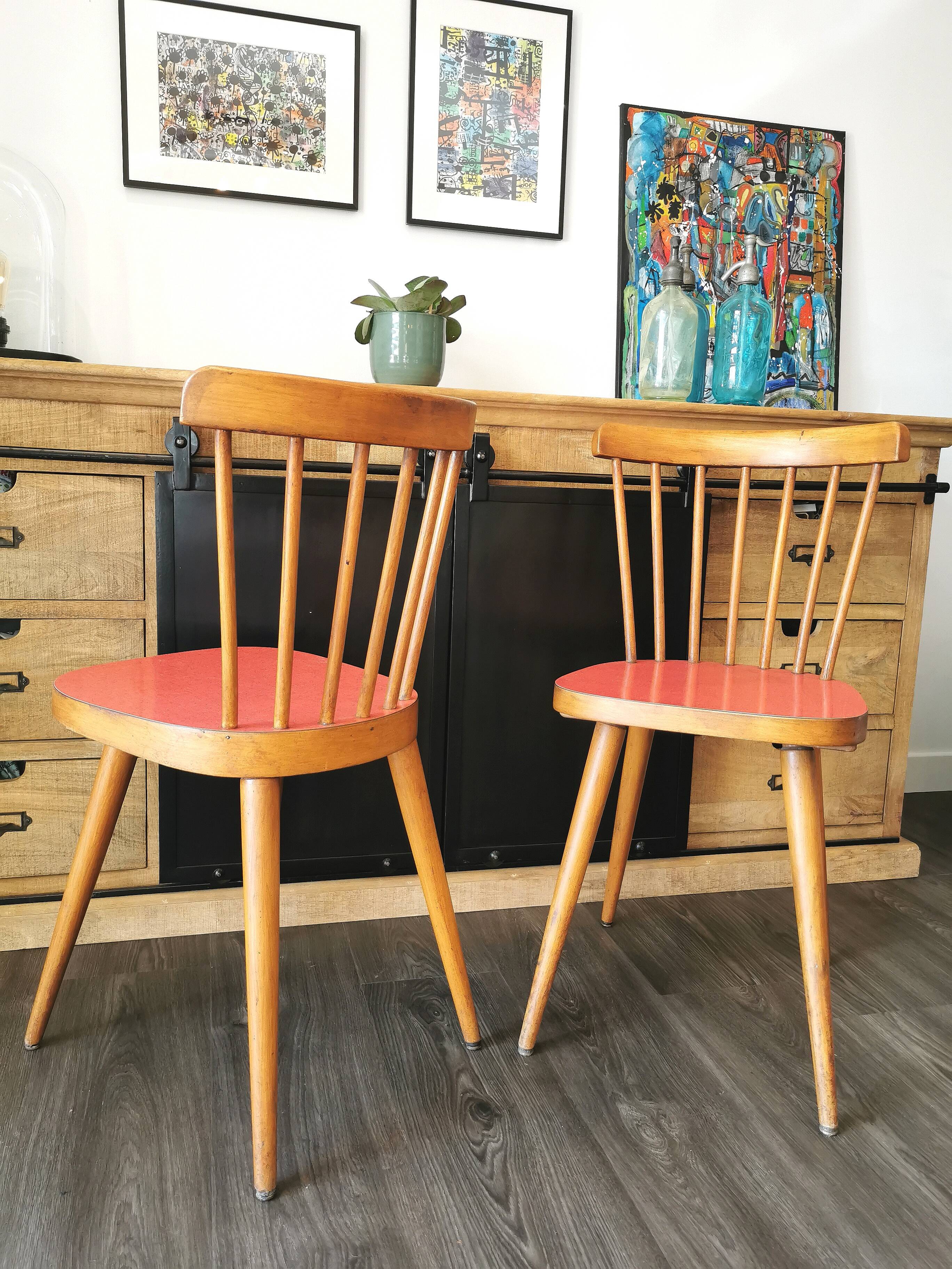 Paire de chaises bistrot Baumann