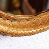 Vintage wicker mirror