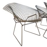 Chaise Diamond en rilsan gris (rare) par Harry Bertoia pour Knoll