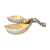 Zoomorphic trinket bowl in solid brass