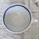 Antique blue and white earthenware teacup - Floral decoration