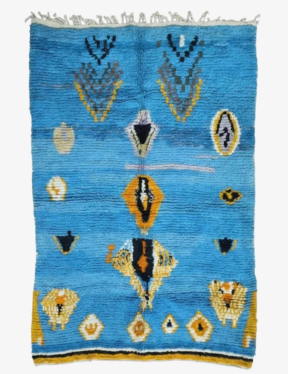 Tapis Bleu Contemporain - 270 x 220 cm