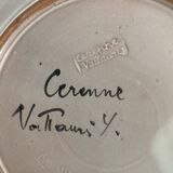 Decorative plate from Vallauris signed Cerenne