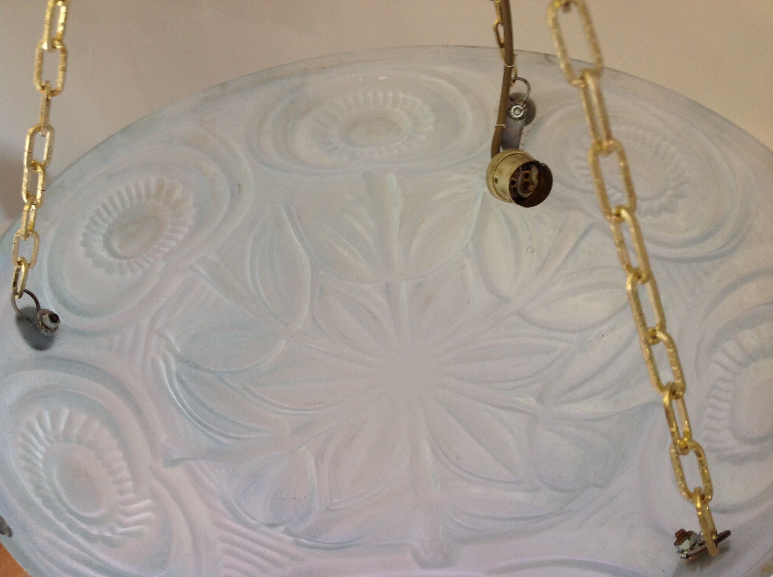 Suspension in glass art deco