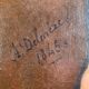 Ancient painting , portrait of a man signed A Delmére and dated 1845