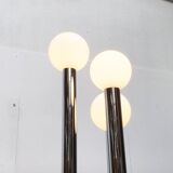 Vintage German floor lamp from the 1970s in glass and metal.