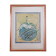 Affiche encadrée galeries lafayette cadre vintage bois doré 44 x 34