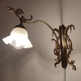 Bronze Modernist wall lamp. Spain, 1930s.