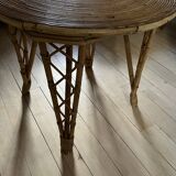 Round rattan table