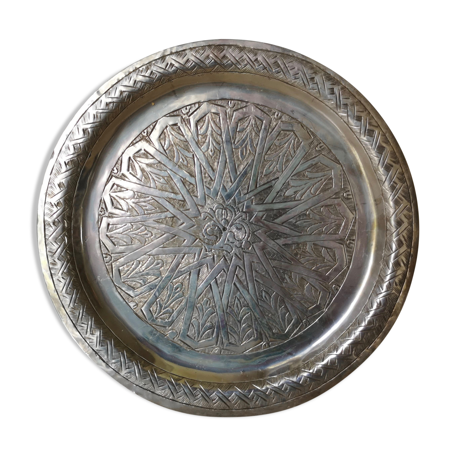 Moroccan brass plate