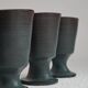 Set von 4 holländischen Mid Century Studio Pottery Bechern