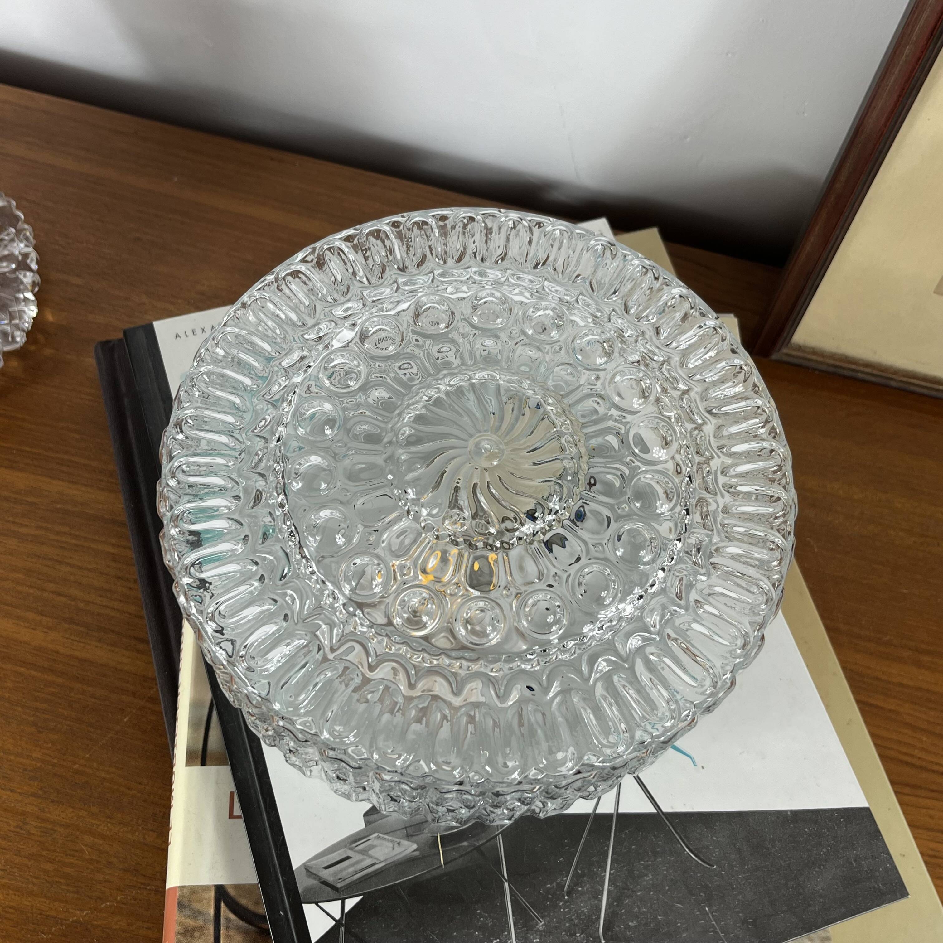 Round wall light ceiling fixture transparent glass vintage antique lamp