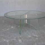 Roundtable low 80s vintage in glass and plexiglass
