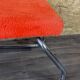 1960s 1970s Ottoman Footstool with Ladder Space Age Orange