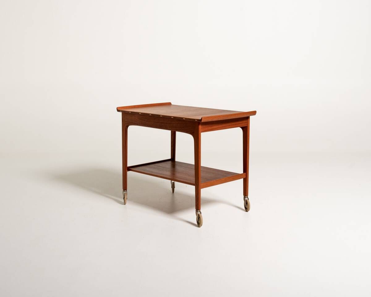 Teak trolley by Yngvar Sandström for Seffle