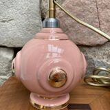 Foot of pink ceramic lamp 50s