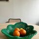 Corbeille à fruits céramique tressée verte