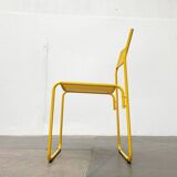 Italian perforated metal chair from the mid-century space age, 1960s.