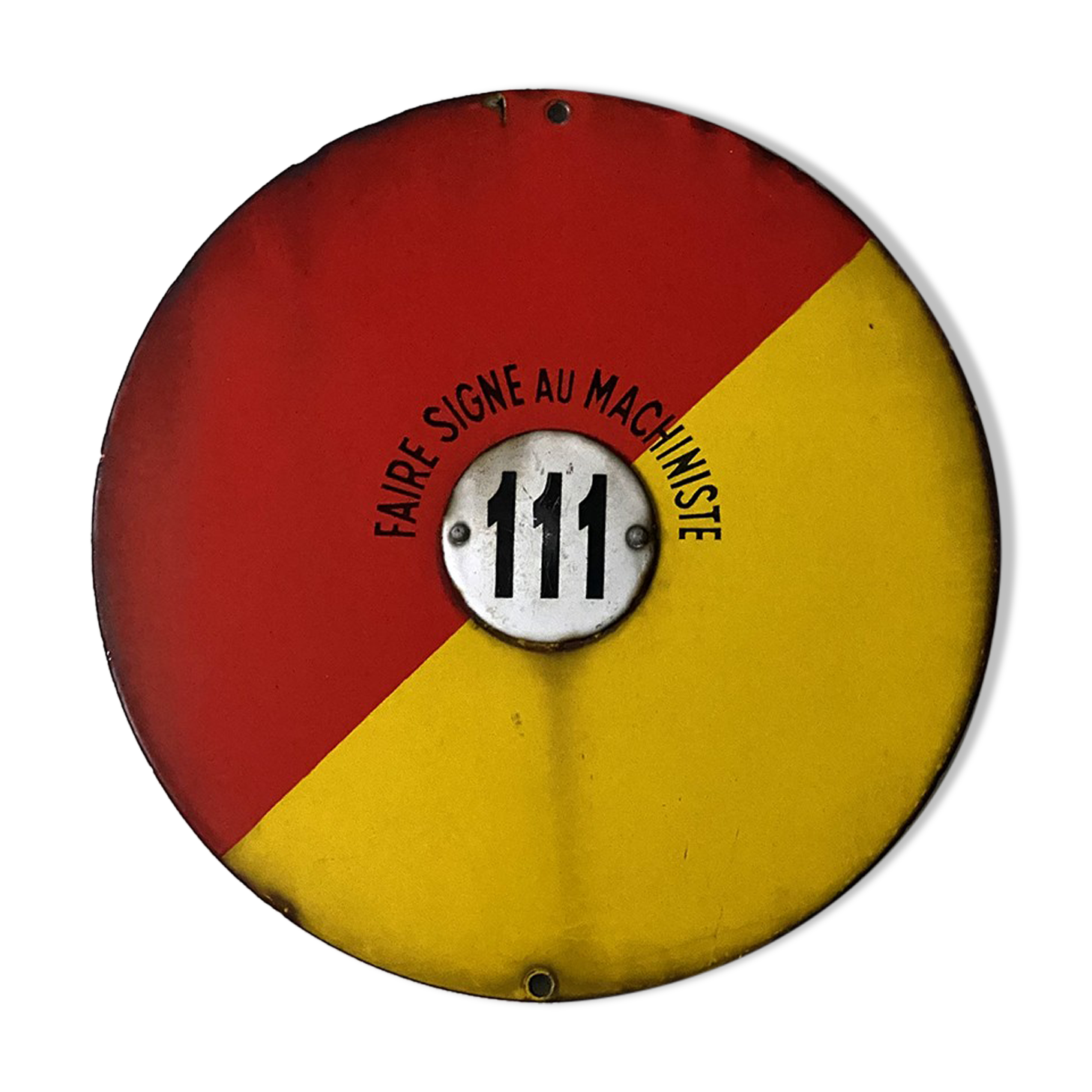 Enamelled plate of RATP bus stop