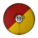 Enamelled plate of RATP bus stop