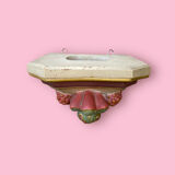 Polychrome plaster wall console
