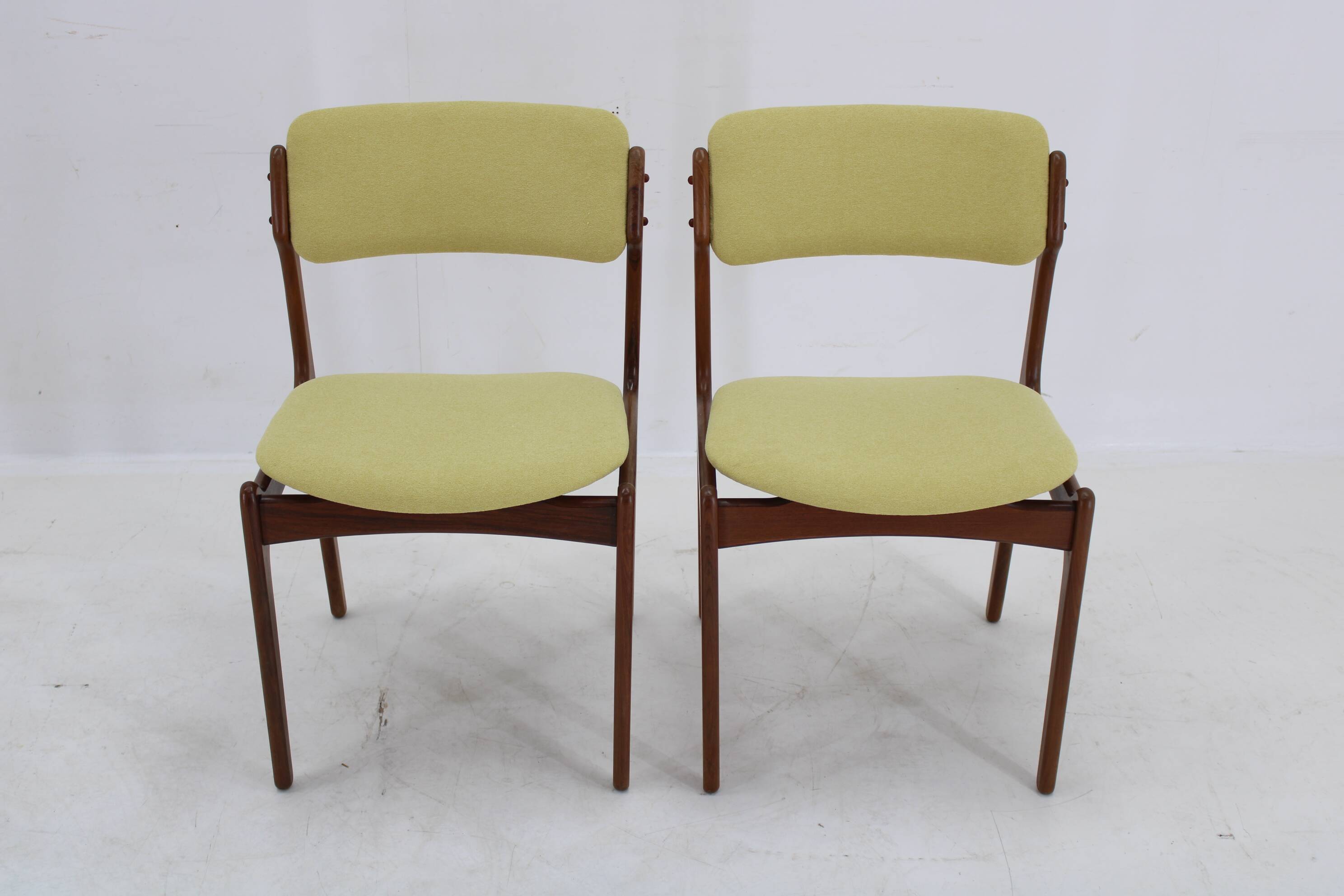 1960s Erik Buch Set of Six Restored Teak Dining Chairs, Denmark