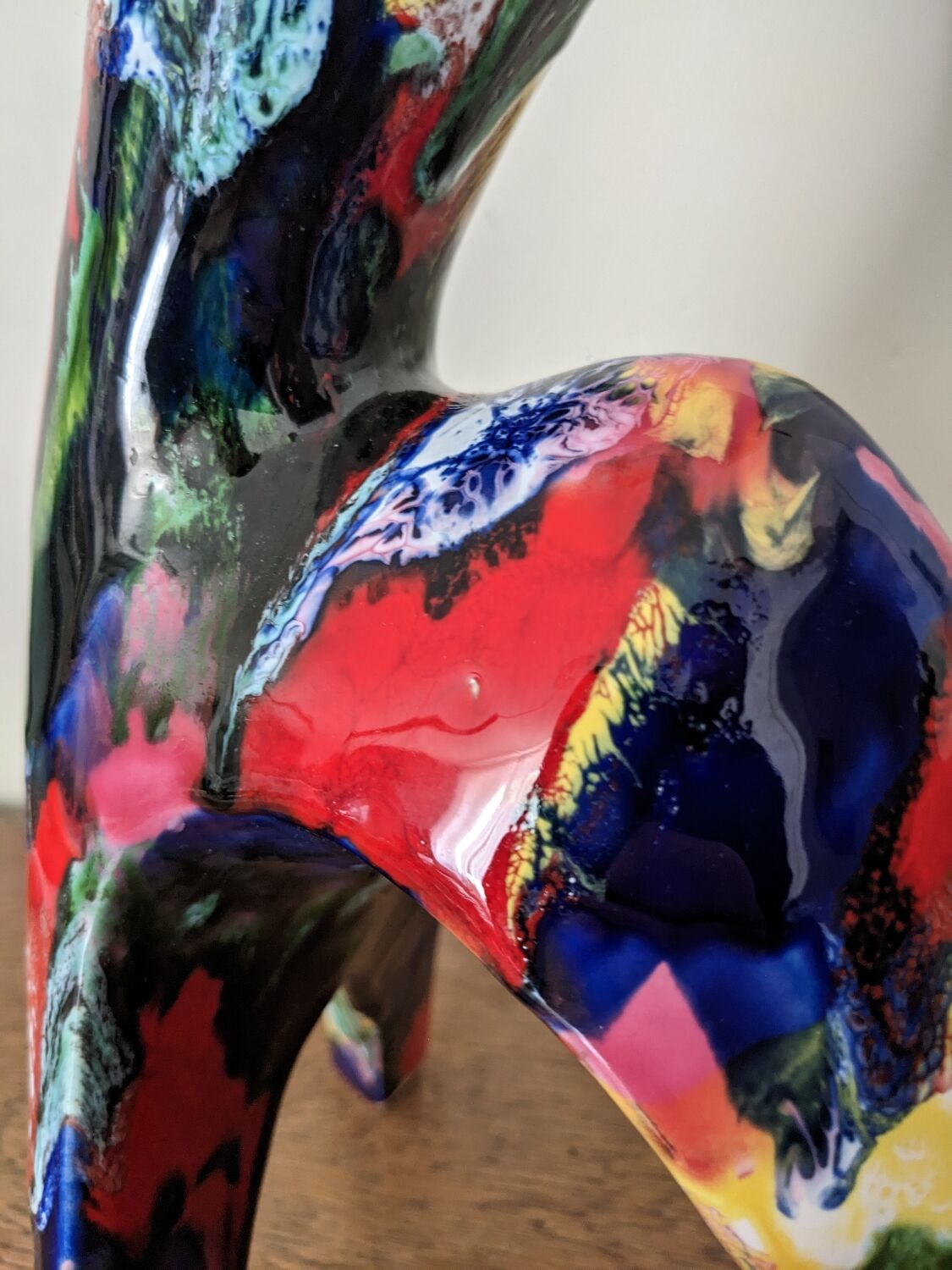 Vase tripode zoomorphe en céramique A. Dressinval