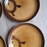 Set of 6 fish plates from Moulin des Loups