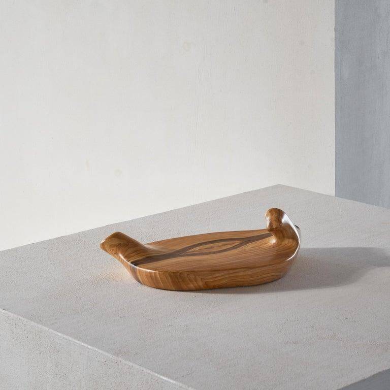 Grandjean-Jourdan 'Faux Bois' ceramic table centrepiece Vallauris 1960s
