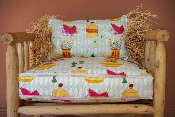 Fauteuil 50's en Kilim