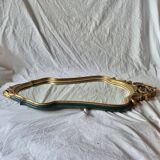 Ancien miroir en bois sculpté doré - 44 x 82 cm