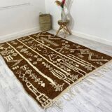 Tapis berbère coloré en noix fait main 260 X 160 CM