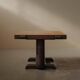 Solid oak table with marquetry, France, circa 1940.