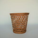 Vintage paper basket in rattan
