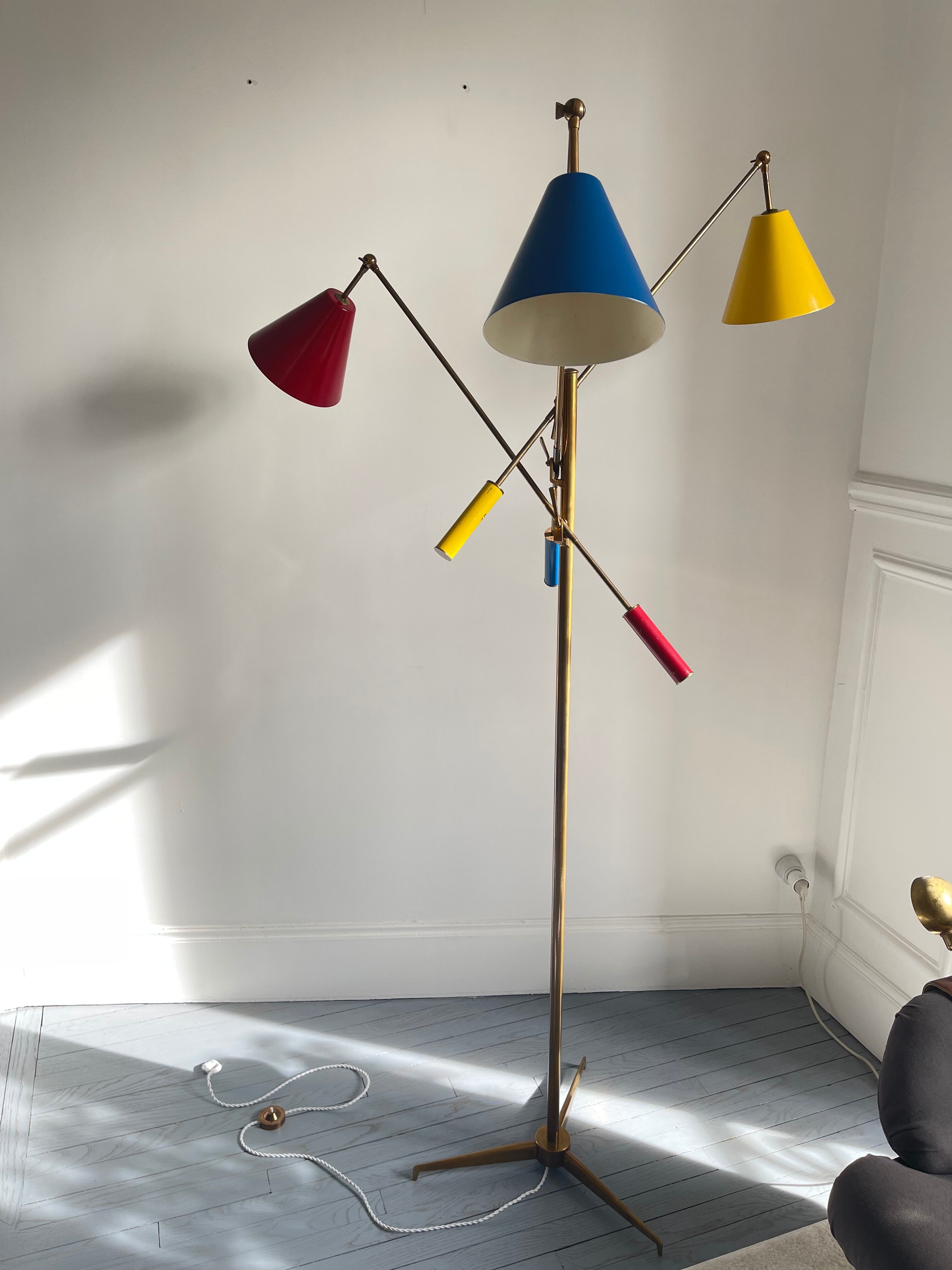 “Triennale” floor lamp by Angelo Lelii by Arredoluce