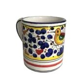 Mug oiseau fleurs bleu marine