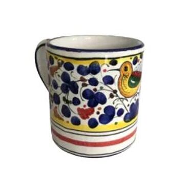 Mug oiseau fleurs bleu marine