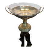 Art Deco brass cup and engraved cup