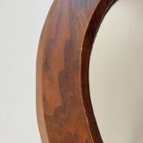 Vintage oval wooden mirror