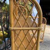 2 vintage rattan shelves