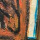 Tableau nature morte aux bouteilles XXe