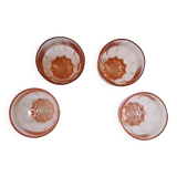 Set of 4 pink digestive glasses, Luminarc