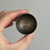 Small vintage metal egg cup