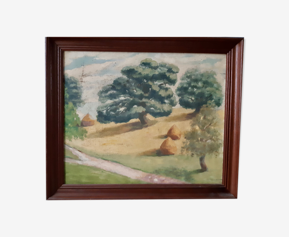 Tableau paysage ancien