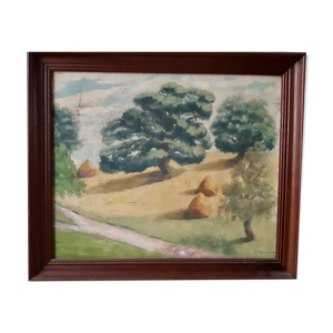 Tableau paysage ancien